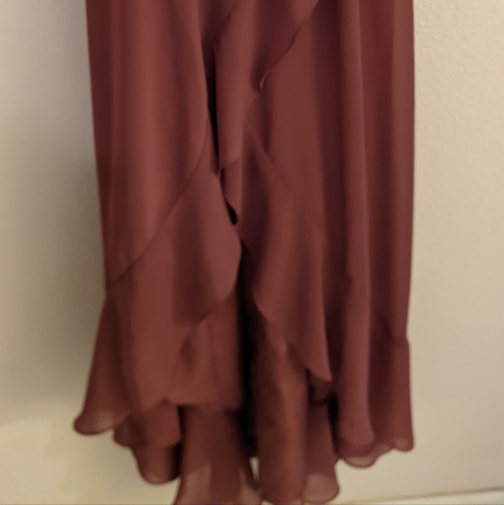 🔥SALE🔥 Sorella Vita Dusty Mauve Prom Dress Maxi Hi Low Evening Long Gown sz.8 - Picture 14 of 16